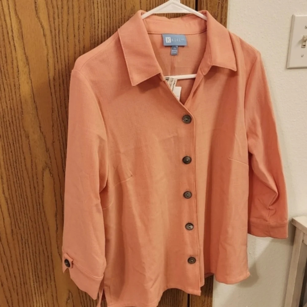 Koret Blouse Button Front Size Pm (Nwt) - image 1